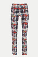 Patterned Zipped straight cut patterned Pants 41261