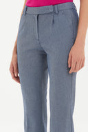 Navy Blue Straight cut cargo Pants 41268