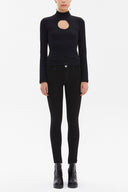 Black Slim fit  five pocket pants 41269