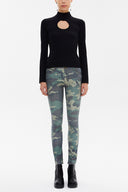 Khaki Slim fit  five pocket pants 41269