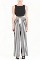 Black High waist wide cut Pants 41271