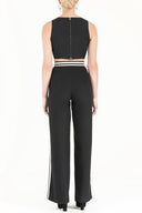 Black High waist wide cut Pants 41271
