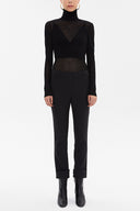 Black Turn-ups slim fit Pants 41272