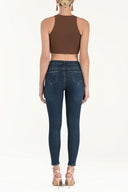 Navy Blue Emboridered skinny fit jeans 41284