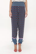 Blue Elastic waist  pants 41295