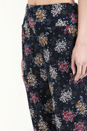 Navy Blue Elastic waist  pants 41295