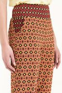 Red Elastic waist  pants 41295