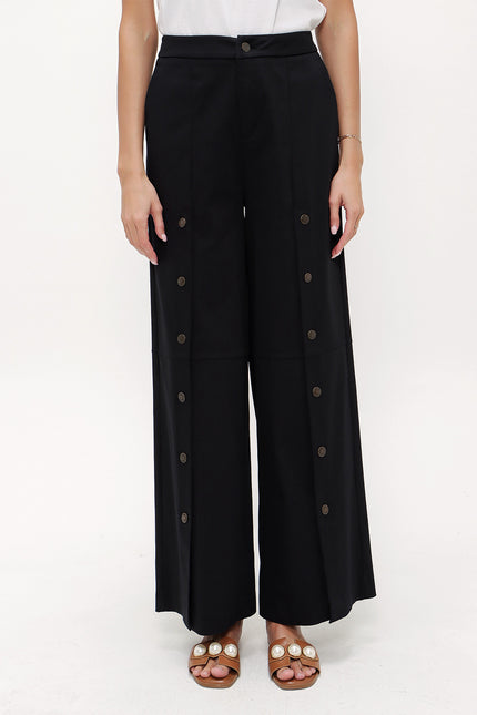 Çıt Çıt Detaylı Bol Paça Pantolon 41298