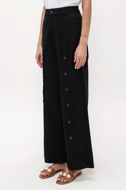 Çıt Çıt Detaylı Bol Paça Pantolon 41298