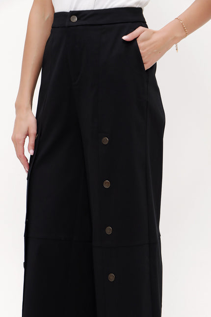 Çıt Çıt Detaylı Bol Paça Pantolon 41298