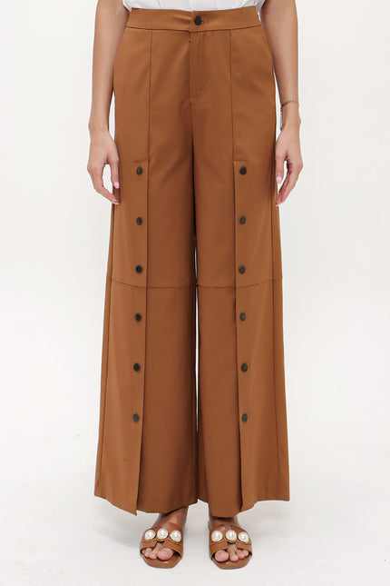 Çıt Çıt Detaylı Bol Paça Pantolon 41298