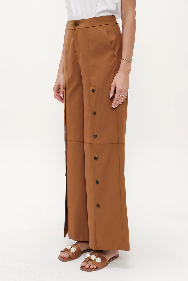 Çıt Çıt Detaylı Bol Paça Pantolon 41298
