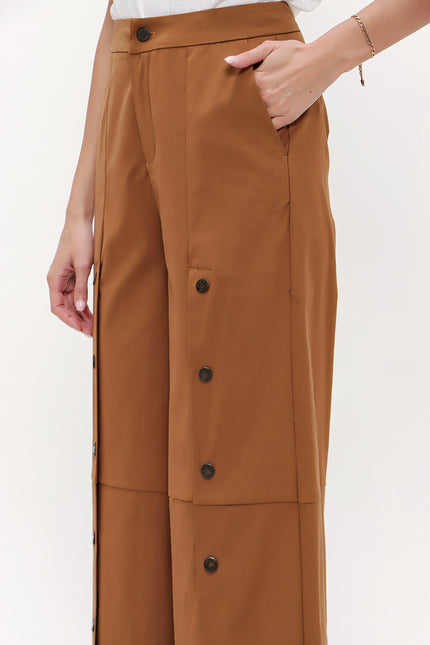 Çıt Çıt Detaylı Bol Paça Pantolon 41298