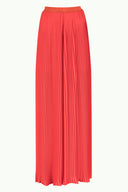 Coral High waist  Pleated  chiffon pants 41299