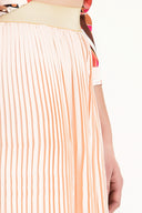 Beige High waist  Pleated  chiffon pants 41299