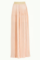 Beige High waist  Pleated  chiffon pants 41299