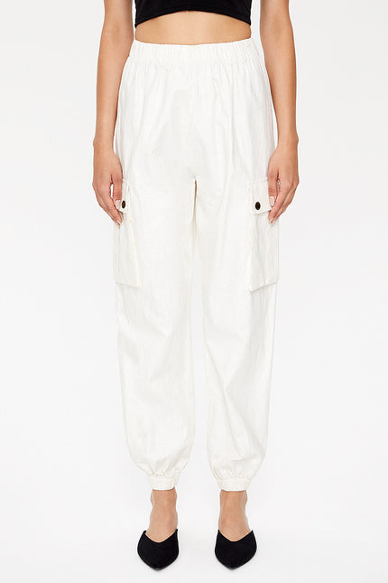 Kargo Cepli Keten Pantolon 41301