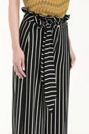Black High waist  wide cut pants 41302