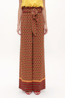 Red High waist  wide cut pants 41302