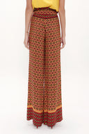 Red High waist  wide cut pants 41302