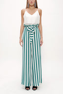 Green High waist  wide cut pants 41302