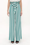 Green High waist  wide cut pants 41302