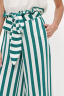 Green High waist  wide cut pants 41302