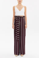 Purple High waist  wide cut pants 41302