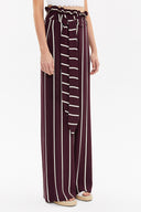 Purple High waist  wide cut pants 41302