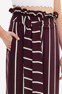 Purple High waist  wide cut pants 41302