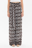 Brown High waist  wide cut pants 41302