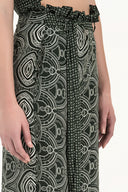 Emerald High waist  wide cut pants 41302