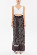 Burgundy High waist  wide cut pants 41302