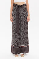 Burgundy High waist  wide cut pants 41302