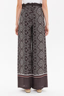 Burgundy High waist  wide cut pants 41302