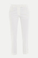 White Low- cut  and straight cut pants 41304