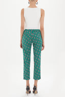 Green Low- cut  and straight cut pants 41304
