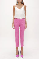 Fuchsia Low- cut  and straight cut pants 41304