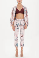 Patterned Low- cut  and straight cut pants 41304