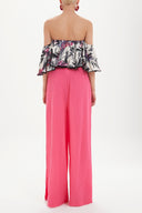 Pink Tape Button Side Wide Leg pants  41309