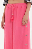 Pink Tape Button Side Wide Leg pants  41309