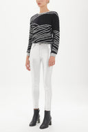 Silver Shiny fabric Slim fit  pocket pants 41310