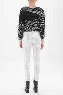 Silver Shiny fabric Slim fit  pocket pants 41310