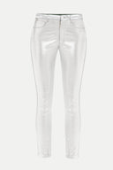 Silver Shiny fabric Slim fit  pocket pants 41310