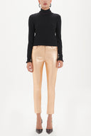 Copper Shiny fabric Slim fit  pocket pants 41310