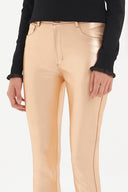 Copper Shiny fabric Slim fit  pocket pants 41310
