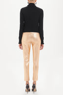 Copper Shiny fabric Slim fit  pocket pants 41310