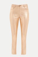 Copper Shiny fabric Slim fit  pocket pants 41310