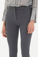 Navy Blue Elastic waist Slim fit pants 41311