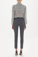 Navy Blue Elastic waist Slim fit pants 41311